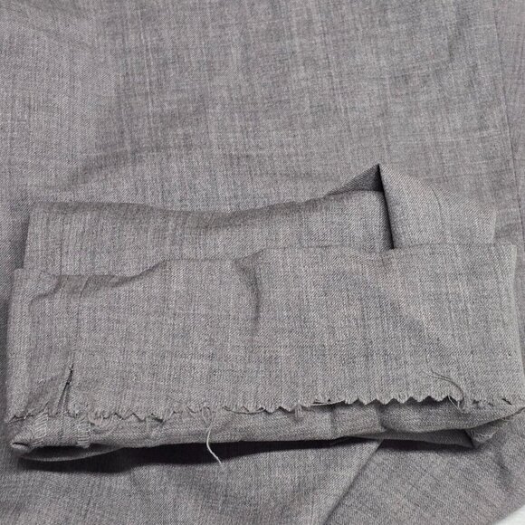 Peter Millar Men Pants 33R (Fits 32x25.5) Gray Wool Slim Fit Office Trousers - Picture 7 of 13